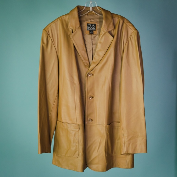 Jos. A. Bank Other - Jos A Bank Large Camel Leather Jacket
